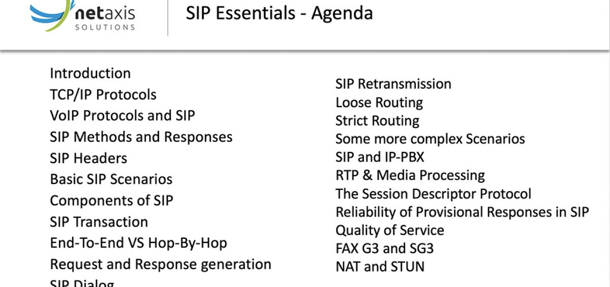 SIP essentials training